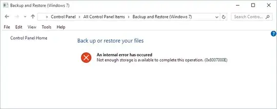 Control Panel <code>0x8007000E</code> Error