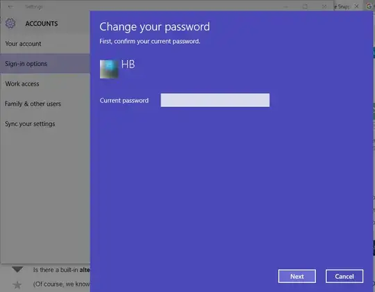 forgot password screen