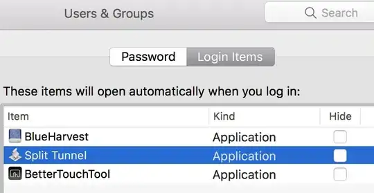 Split Tunnel Login Item