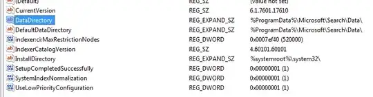 Windows Search Registry Configuration