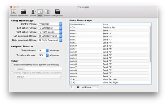 iTerm2 keys preferences