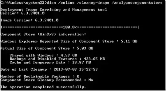 analyzecomponentstore results