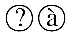 Sample characters in circle