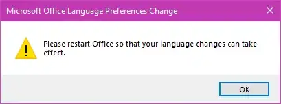 Restart your Office applications