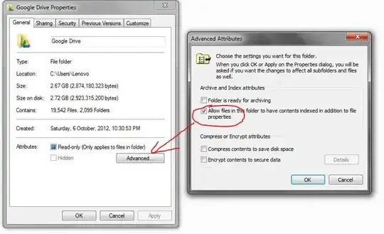 security tab of test folder's properties