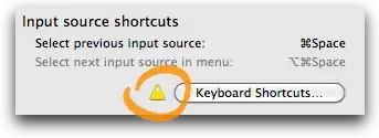Input source shortcut with warning