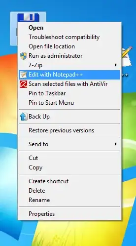 Right-click context menu