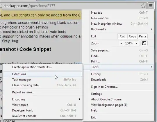 the extension manager