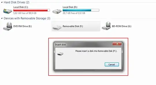 ["Please insert a disk into Removable Disk (F:).]