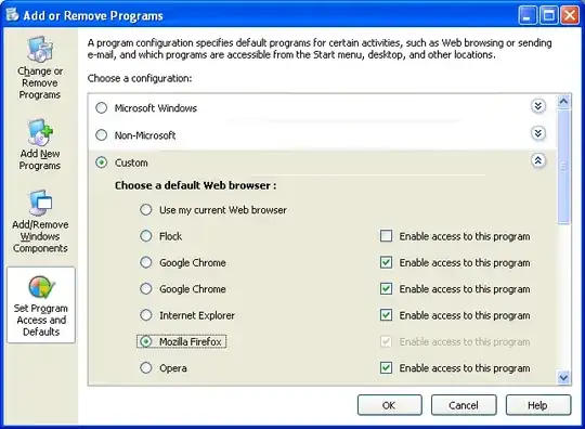 add or remove programs dialog