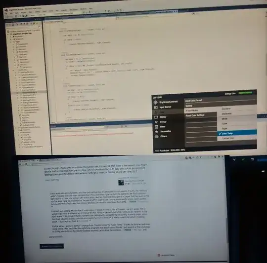 White (at least on my side) versus Yellow