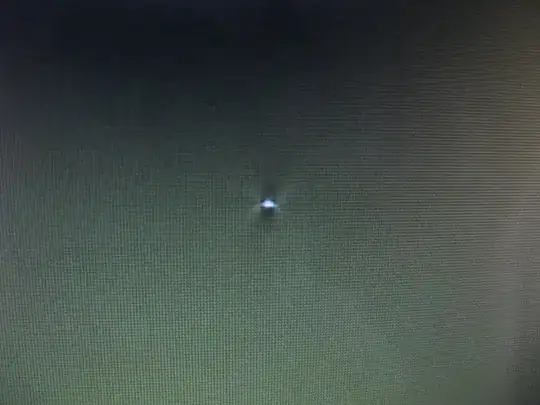 Here's a picture of the error and the weird glitch.