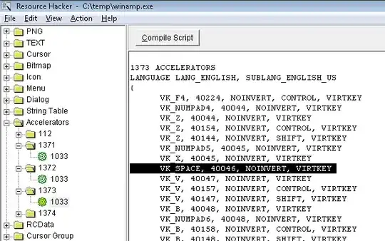 Editing VK_C to have VK_SPACE