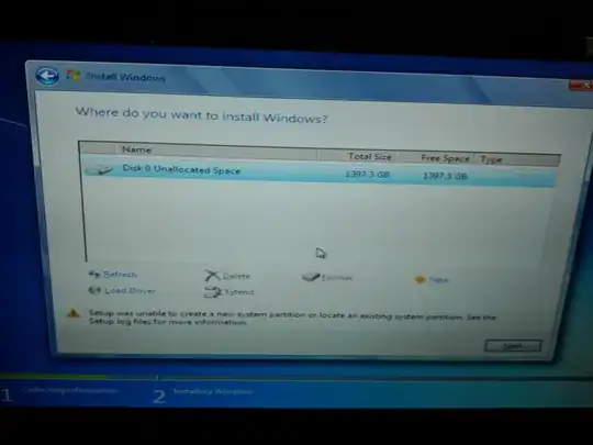 A strange error appears