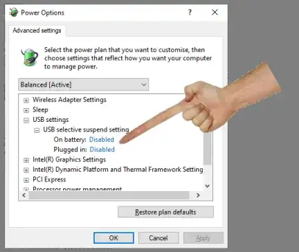 Set these to Disabled