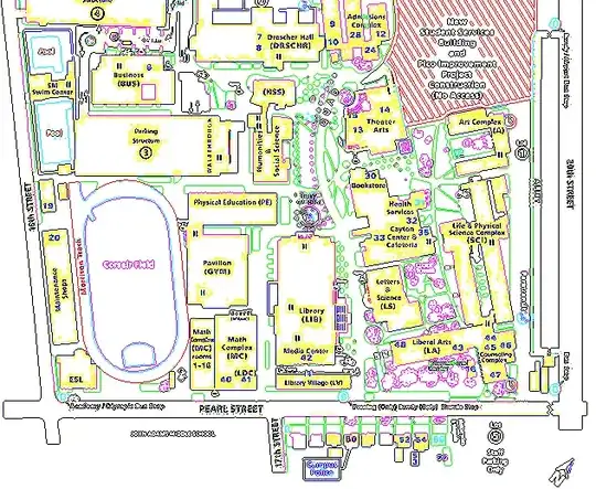Map image after Trace Contour filter