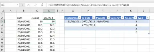 Screenshot of Excel options menu