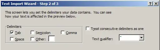 Text Import Wizard - Step 2