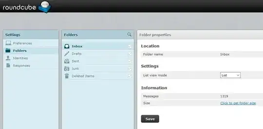 Webmail shows no settings for subfolders