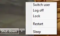 Start menu shut-down sub menu; missing hibernation