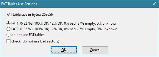 ignore FAT or use specific FAT copy