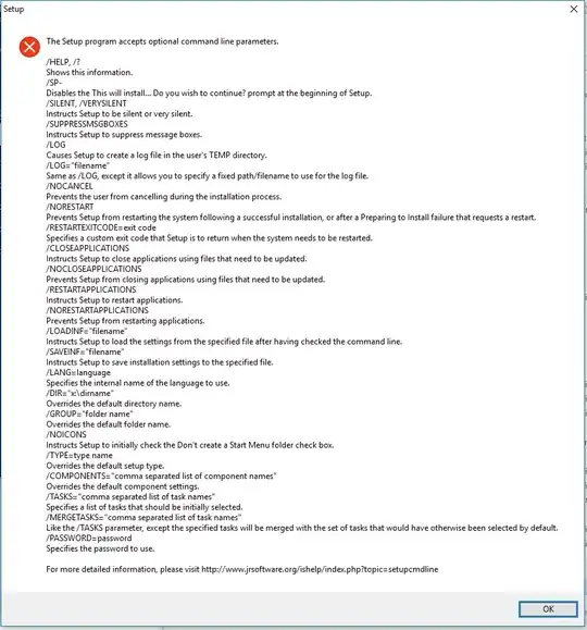 The Git CMD help screen