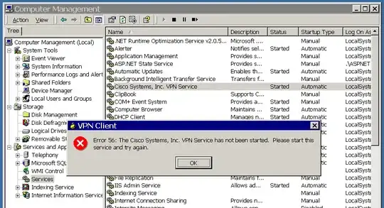 Error when starting the service