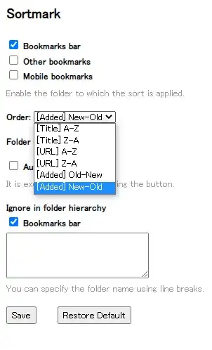 Options showing "Order" dropdown