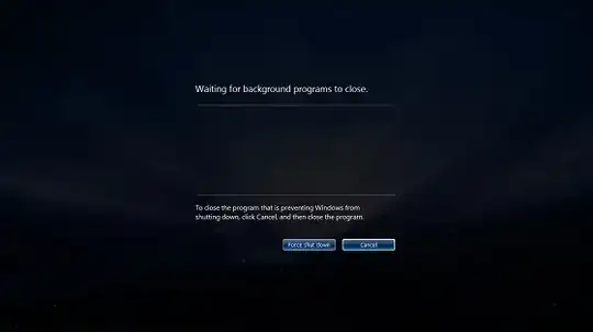 Waiting for background programs to close.