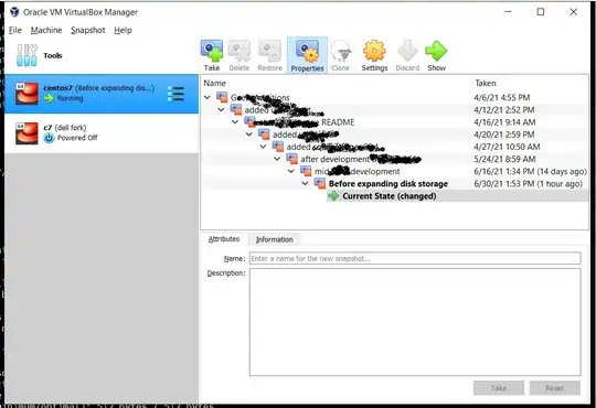 VM with several snapshots