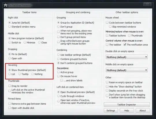 Screenshot with 'Hovering' section outlined