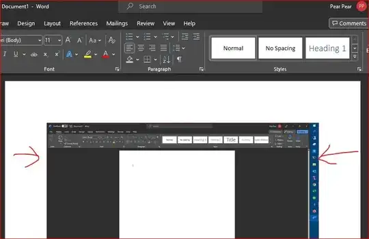 Insert 11x19 image in Word does not display beyond the page representation