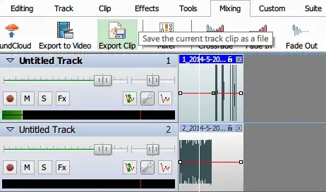 Export audio track