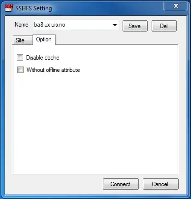 Dokan SSHFS Options dialog