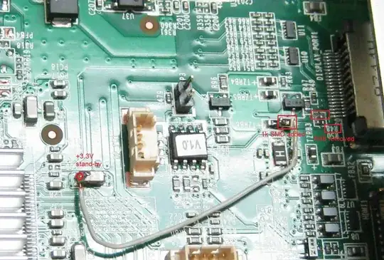 photo of an AD board hack, pulling up the HPD signal to +3.3Vstb