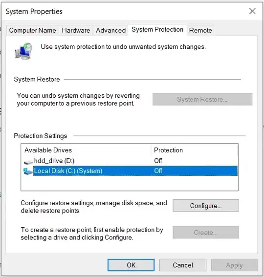 turn off System Restore