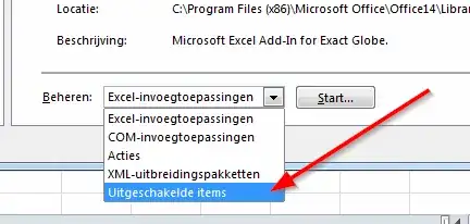 Disable items for invantive control