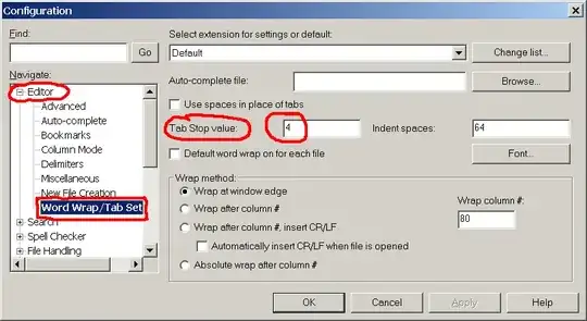 Screenshot of UltraEdit's configuration dialog