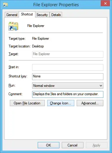 Windows Explorer properties