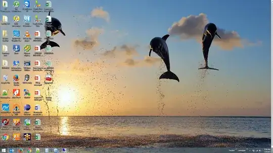 Desktop with scrollbar to the right