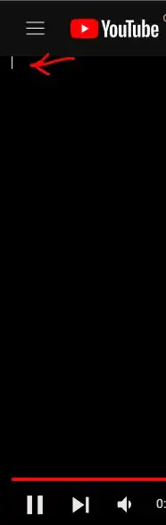 Blinking cursor on YT