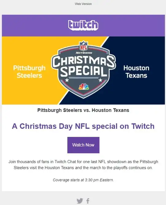 The email's "Web Version" in Chrome 63, as it ought to look.