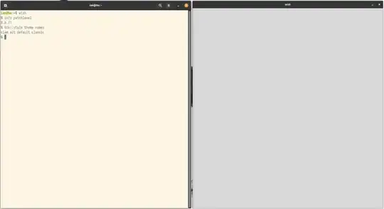 screenshot of terminal wish commands