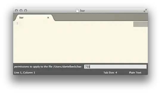 Screenshot of input panel