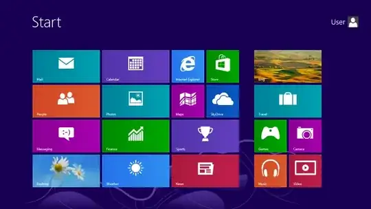 the Windows 8 Start Screen, from the Release Preview
