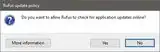 Rufus - check for updates prompt