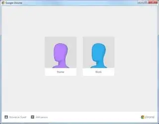 Google Chrome user profile switching page