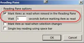 Reading Pane 5 seconds