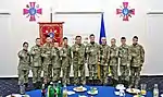 Stepan Poltorak with school cadets.
