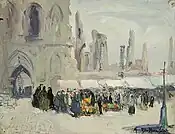 1920, Cloth Hall, Ypres – Market Day